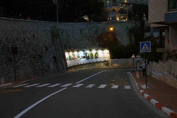 die legendäre Kurve Mirabeau des Formel 1 GP von Monte Carlo 